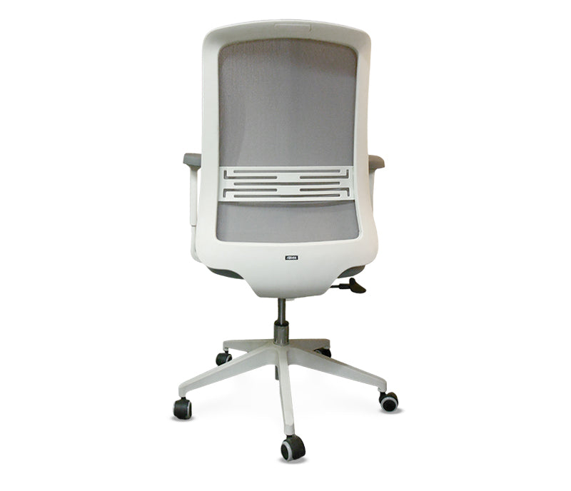 Silla GÜD tela gris, Base Blanca
