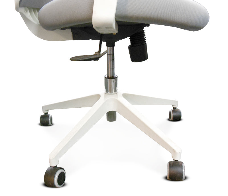 Silla GÜD tela gris, Base Blanca