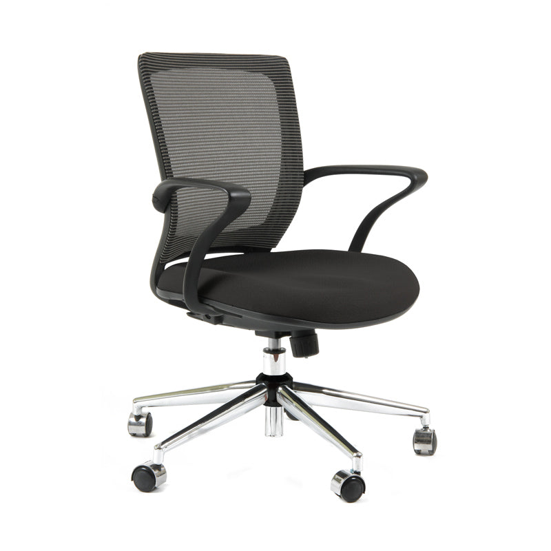 Silla TURIN Basic Marco negro Base Cromada