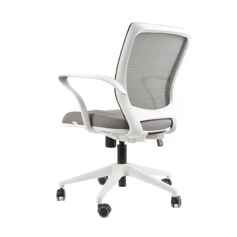 Silla Turin Basic Marco/Base Blanca Tela gris