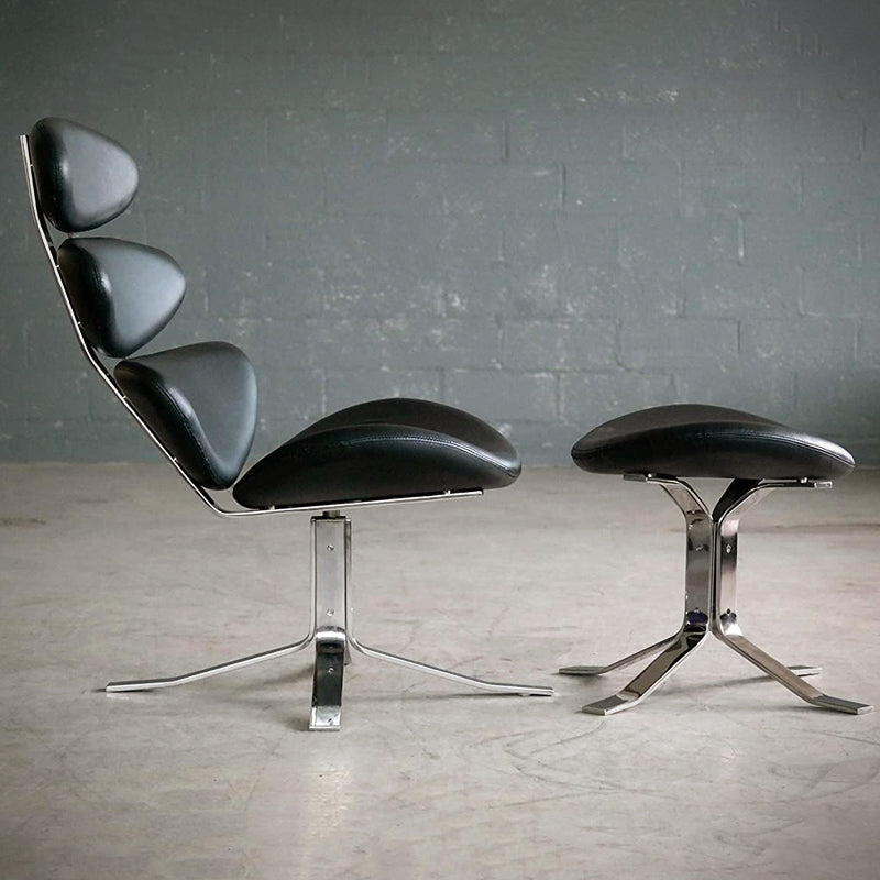 Sillón Corona con Otomana Eco Cuero