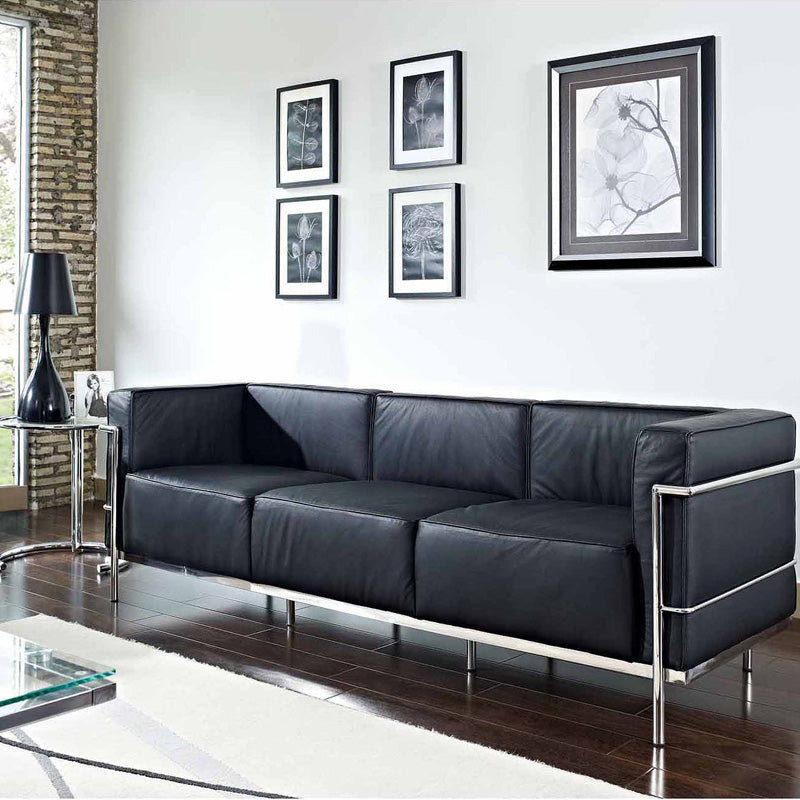 Sillón LC3 3 Cuerpos Cuero