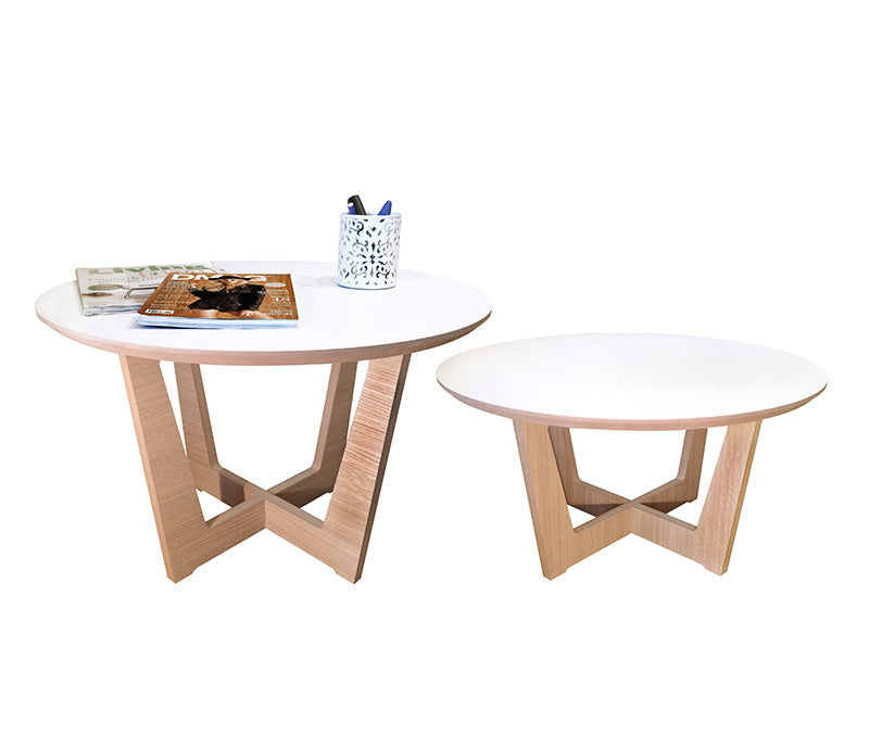 Combo Mesas Roma blanco - Manifesto Design Store